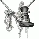 freezing place vs melting place and ropes are trying to keep them together but the rope is breaking  tattoo design idea