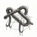 freezing place vs melting place and ropes are trying to keep them together but the rope is breaking  tattoo design idea