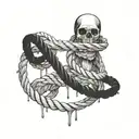 freezing place vs melting place and ropes are trying to keep them together but the rope is breaking  tattoo design idea