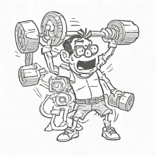 strong smart funny tattoo design idea