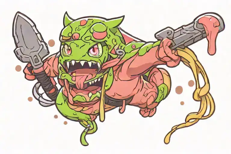 anime slime character  tattoo design idea