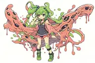 anime slime character  tattoo design idea