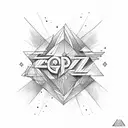 pedra angular Cruz tattoo design idea