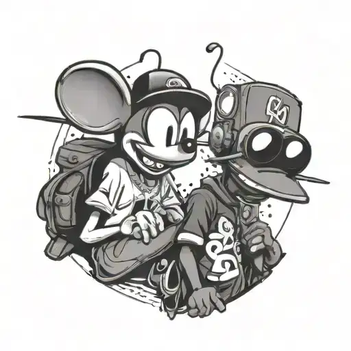 deadmau5 and Tyler the creator tattoo design idea