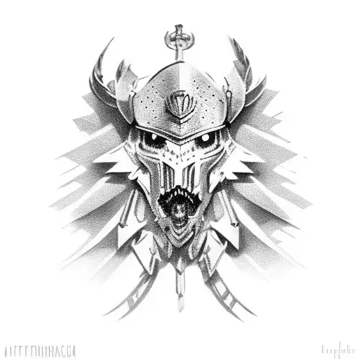 armor shoulder german irish tattoo design idea