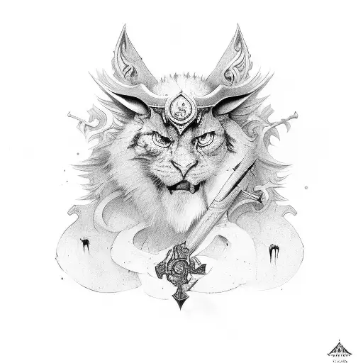 medieval warrioe tattoo design idea