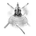 medieval warrior tattoo design idea