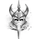 medieval warrior tattoo design idea