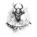 medieval warrior tattoo design idea