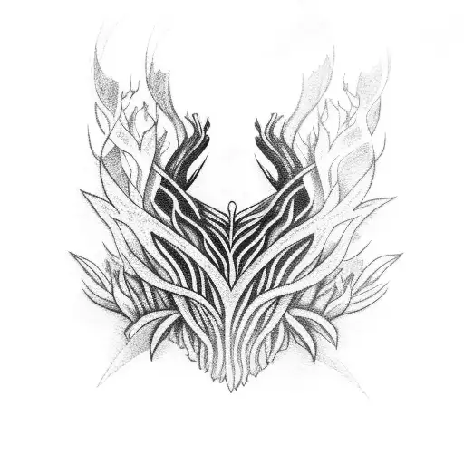 forest monster tattoo design idea