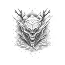 forest monster tattoo design idea