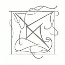 hidden letter M and P hidden tattoo design idea