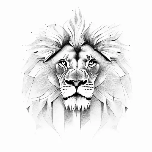 lion on two towers tattoo design idea