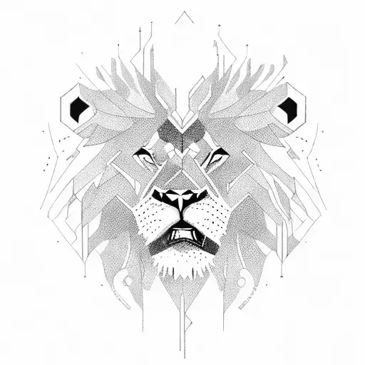 lion up towers tattoo design idea