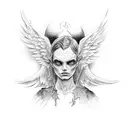 fallen angel samael tattoo design idea