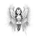fallen angel samael tattoo design idea
