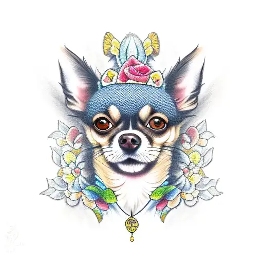 chihuahua tattoo design idea