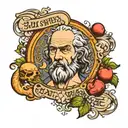 eat with who you starve wi th Socrates quotes tattoo design idea