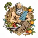 eat with who you starve wi th Socrates quotes tattoo design idea