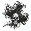 darkness at the edge of my brain tattoo design idea
