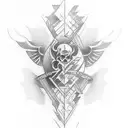 Design a tattoo symbolizing my commitment to repaying my father for his financial support, despite his debt and my acade tattoo design idea