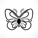 Butterfly with tulips tattoo design idea