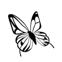 Butterfly with tulips tattoo design idea