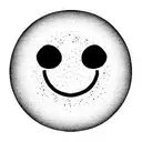 trippy smiley face tattoo design idea