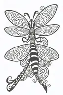 celtic dragonfly tattoo design idea