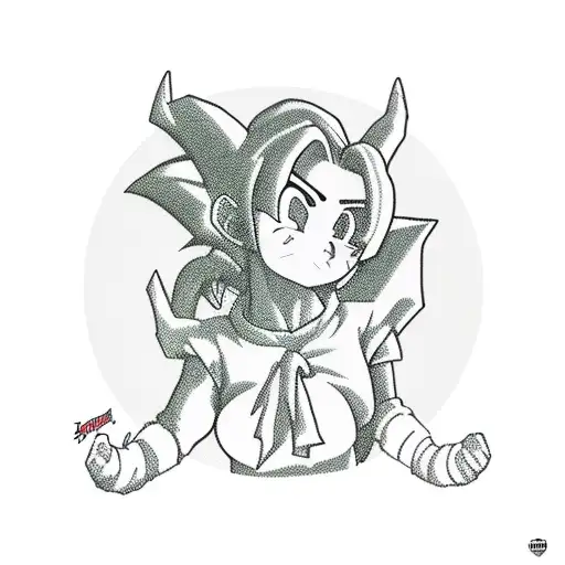 bulma from dragon ball z as a witch tattoo design idea