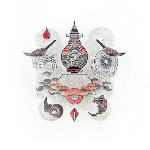 mercury in retrograde tattoo design idea