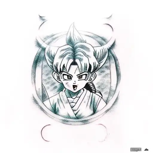 bulma from dragon ball z as a witch tattoo design idea