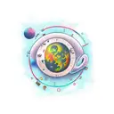 mercury in retrograde tattoo design idea