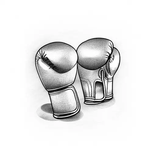 two small boxing gloves tattoo design idea