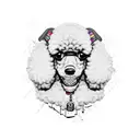 black poodle tattoo design idea
