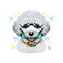 black poodle tattoo design idea