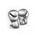 two small boxing gloves tattoo design idea