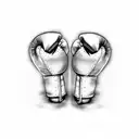 two small boxing gloves tattoo design idea