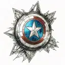 captain america shield tattoo design idea