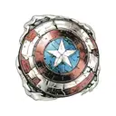 captain america shield tattoo design idea