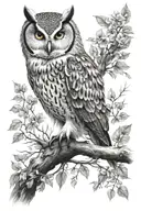 Owl tattoo design idea