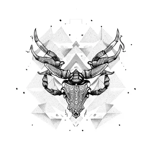 scorpio protecting capricorn tattoo design idea