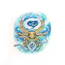 scorpio protecting capricorn tattoo design idea