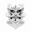 labyrinth tattoo design idea