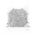 labyrinth tattoo design idea