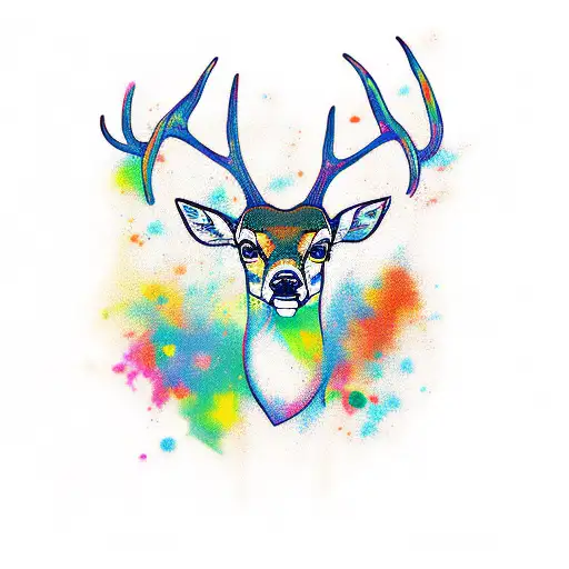 deer tattoo design idea