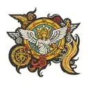 Zeus watch guardian angel tattoo design idea
