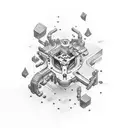 Piston and connecting rod tattoo design idea