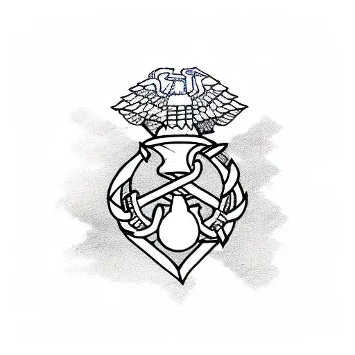 marine corps SgtMaj chevron tattoo design idea