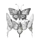 3 butterflies with broken wings and bandages  tattoo design idea